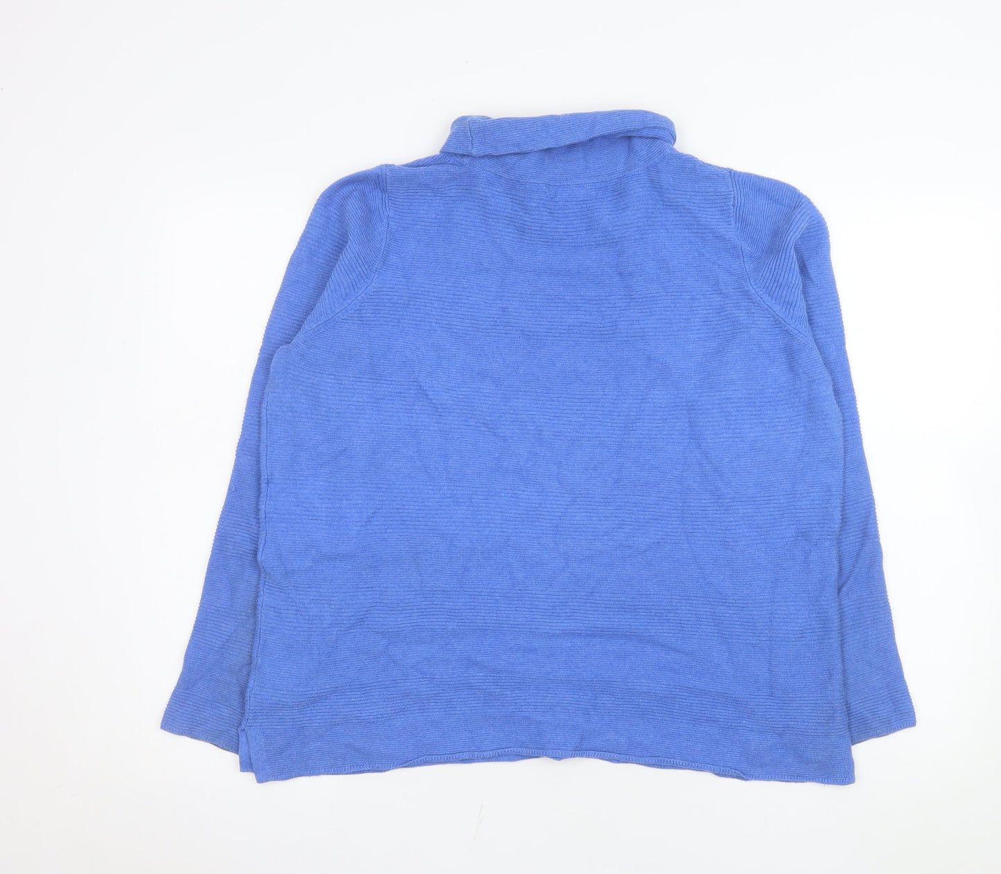 Bella di Notte Women Blue Roll Neck Long Sleeve Jumper Size 14