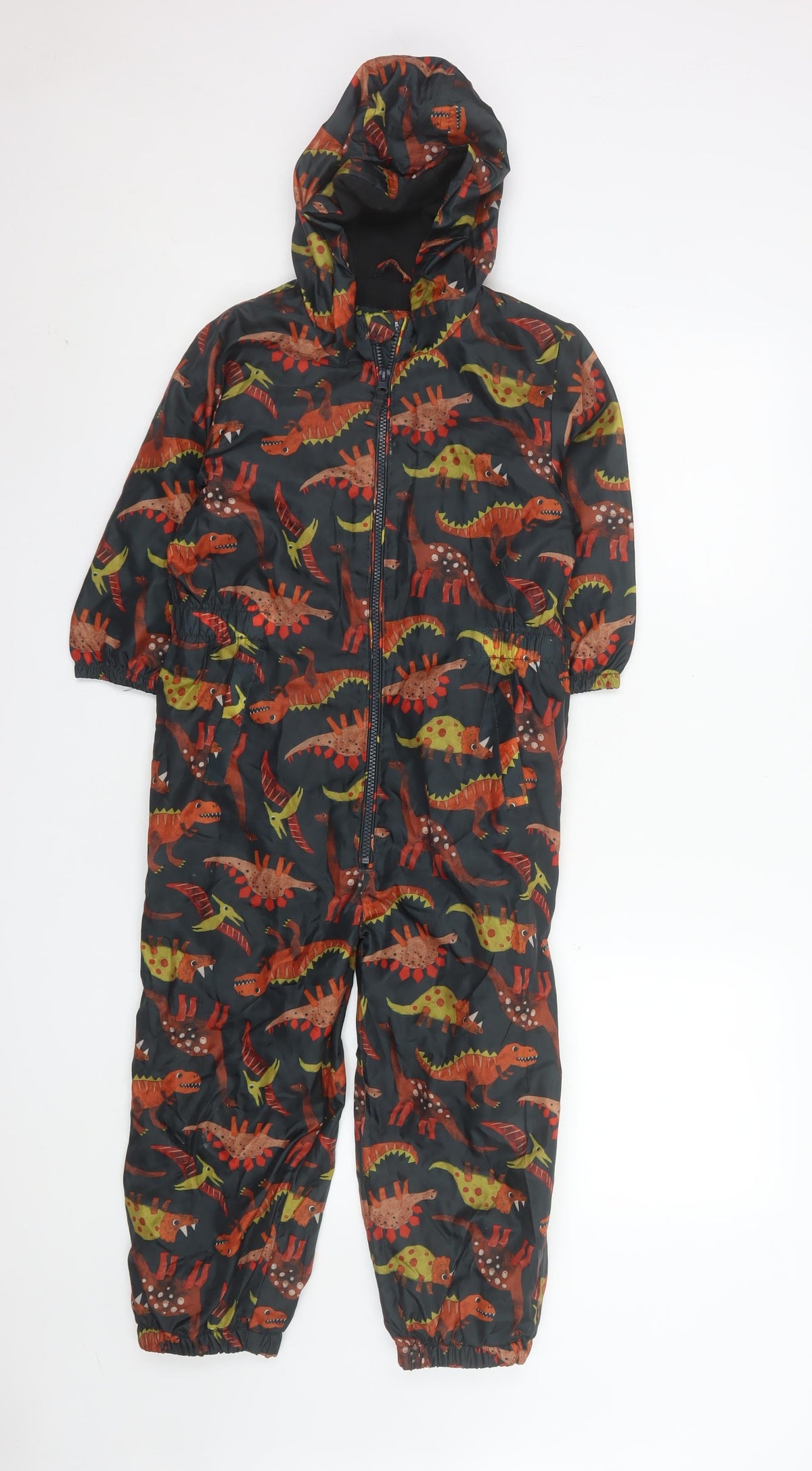 Tu Boys Multicoloured Dinosaur Print Hooded Waterproof Snowsuit 6-7 Years