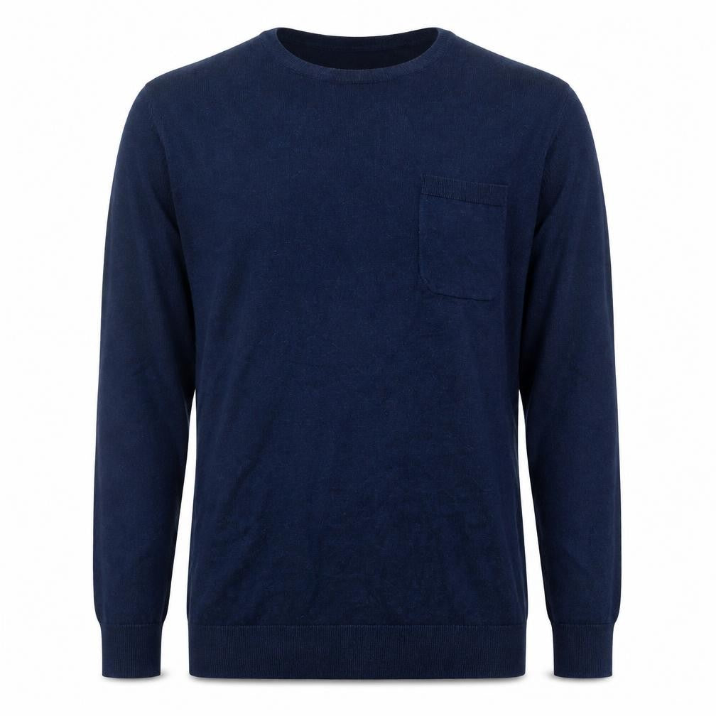 Next Men’s Blue XL Cotton Crew Neck Pullover Jumper