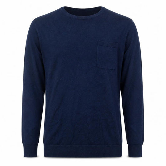 Next Men’s Blue XL Cotton Crew Neck Pullover Jumper
