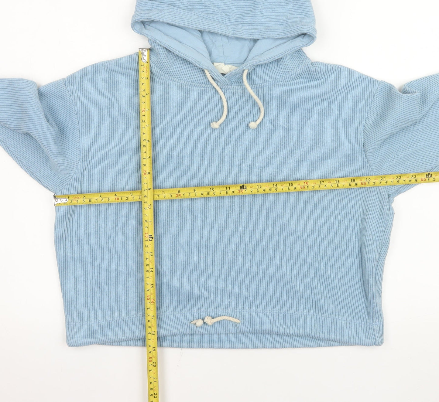 American Vintage Women Blue Pullover Hoodie Size S Cotton Blend