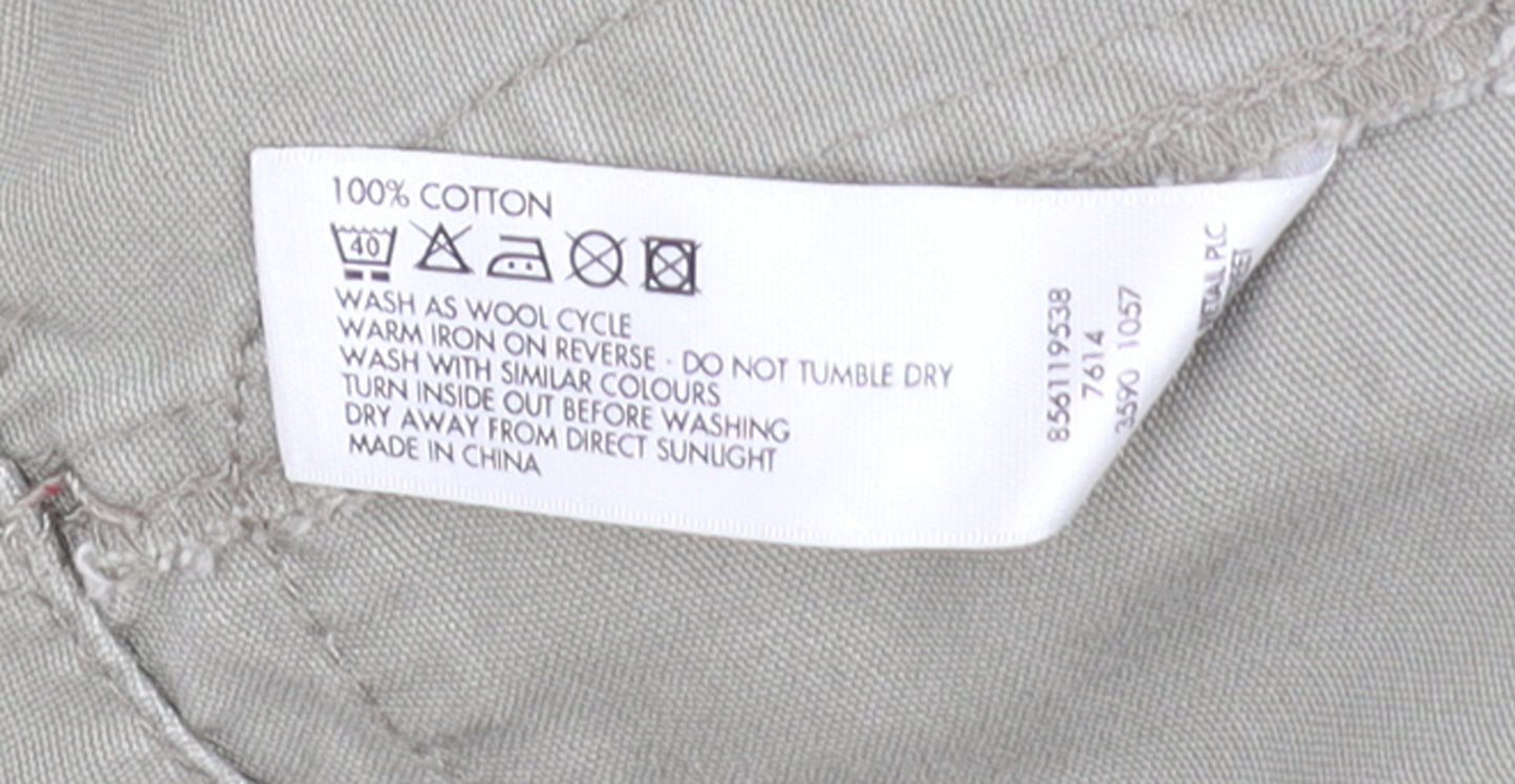 Casual Club Women Beige Cotton Blazer Size 16 Classic Work Jacket
