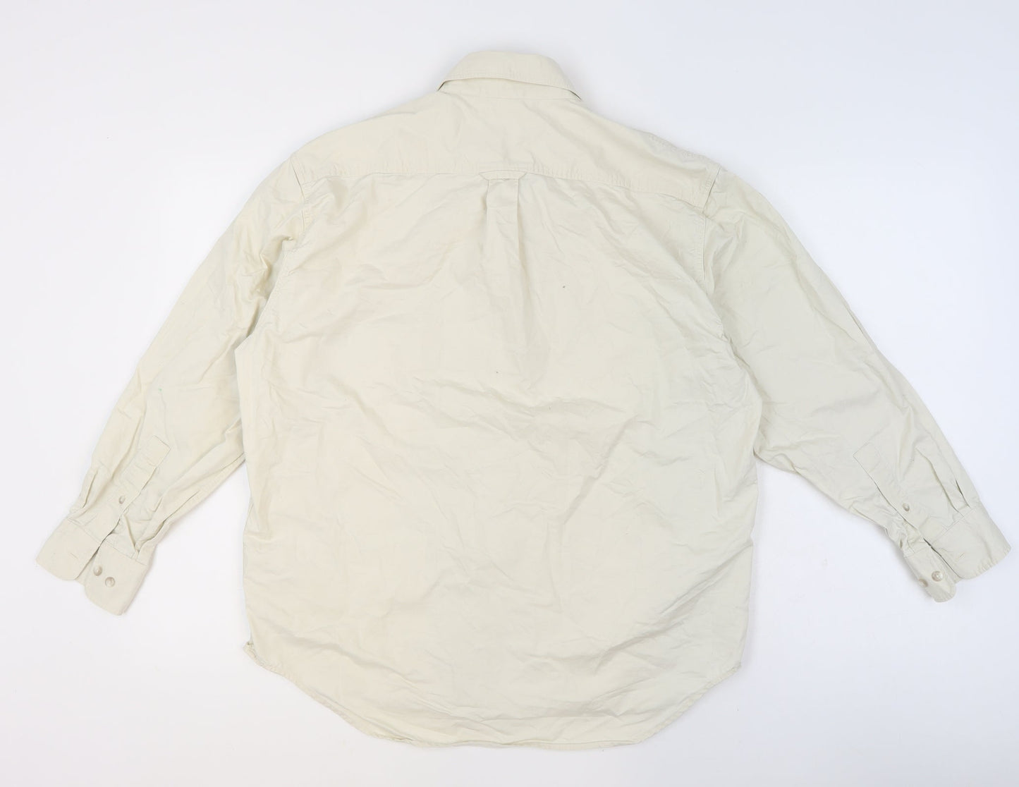 Uniqlo Men’s Beige XS Regular Fit Cotton Long Sleeve Formal Shirt