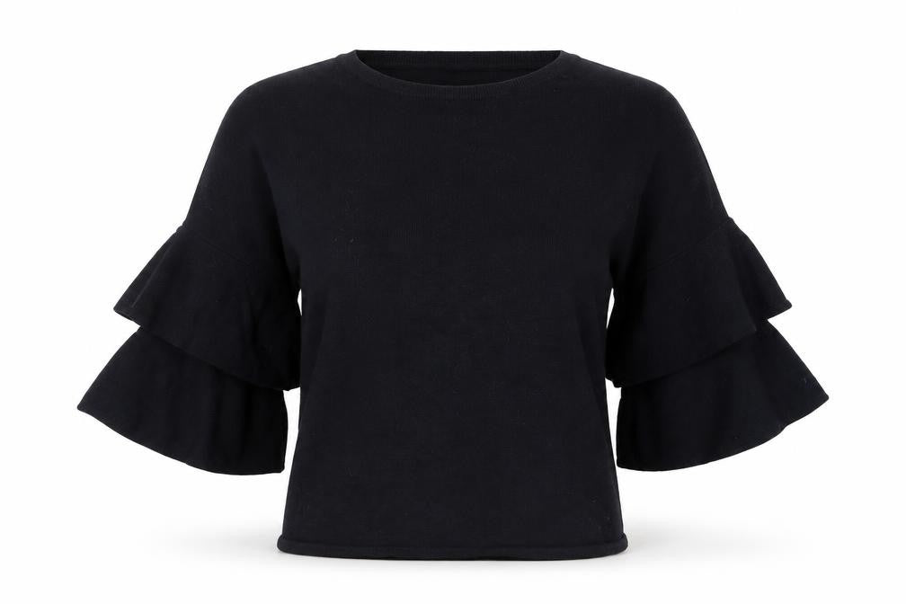 Marks & Spencer Women’s Black Bell Sleeve Knit Jumper Size 12