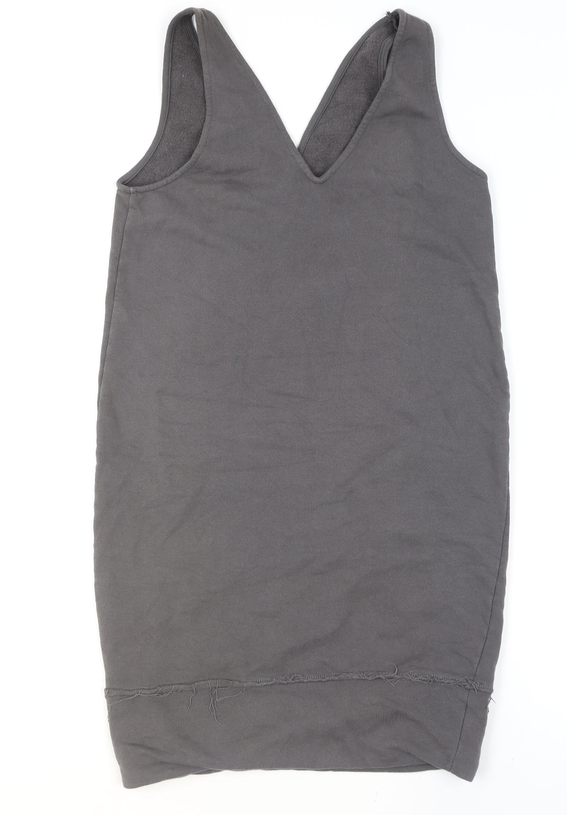 Zara Women Grey Cotton Jersey Tank Top Small