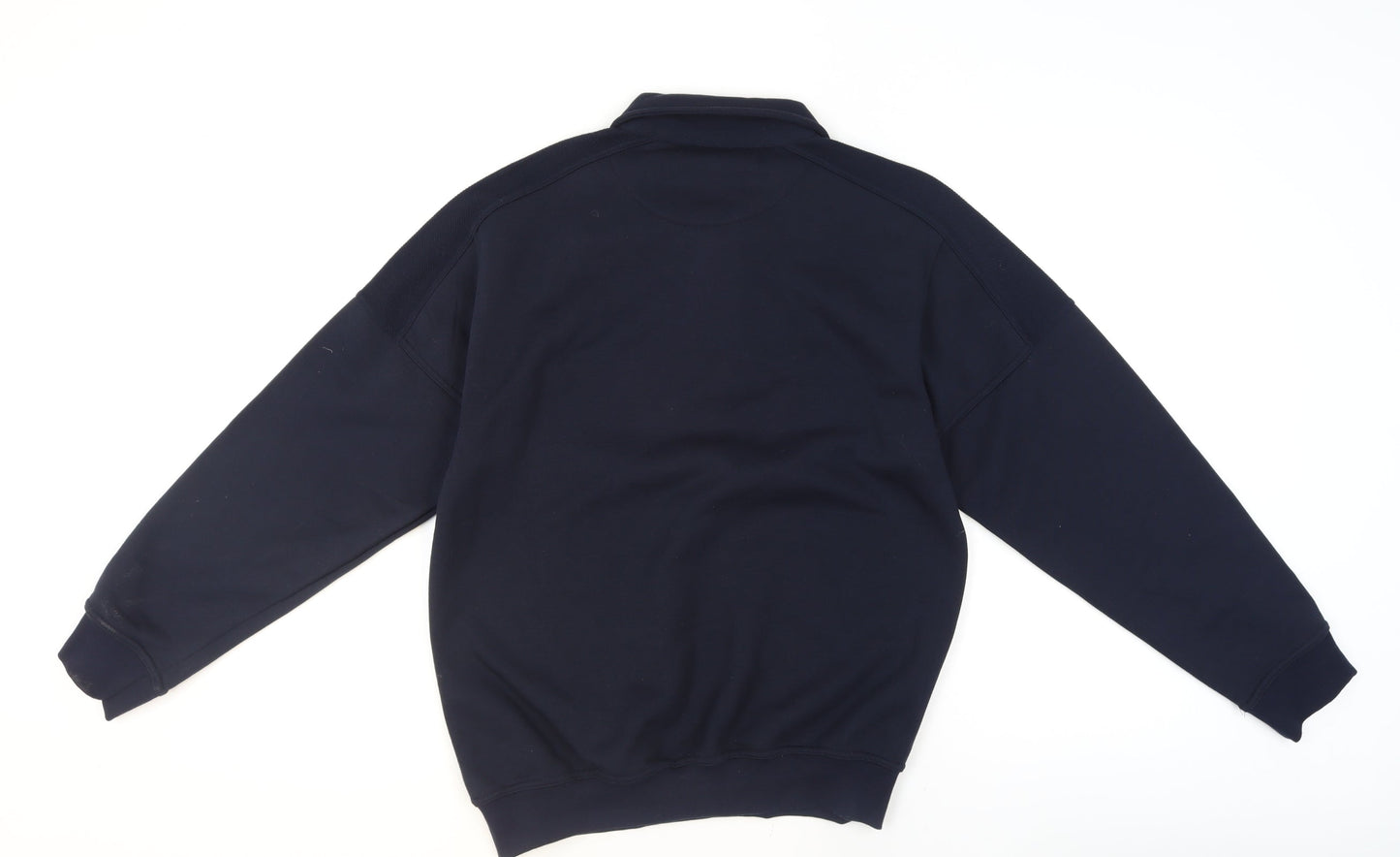 BHS Mens Navy Blue Collared Henley Sweatshirt Size M