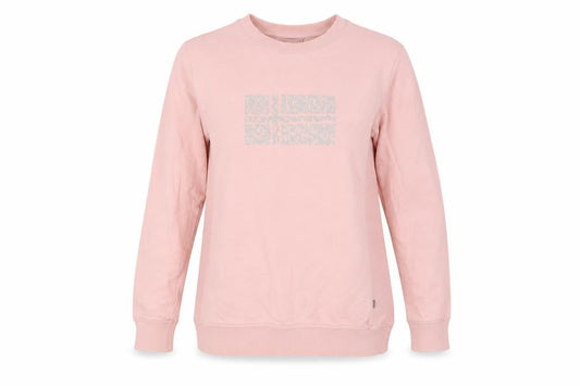 Napapijri Women Pink Cotton Crew Neck Pullover Sweatshirt L
