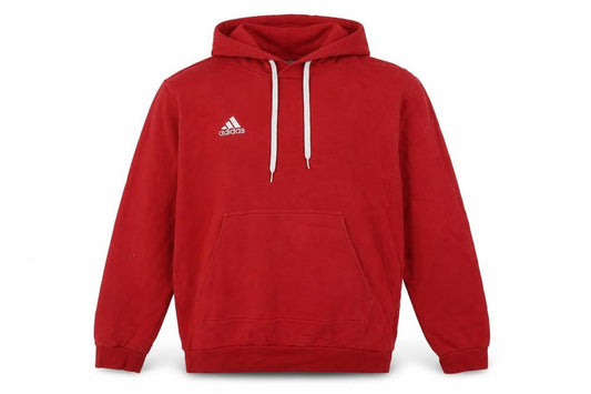 Adidas Men's Red Pullover Hoodie Size L Sports Fleece