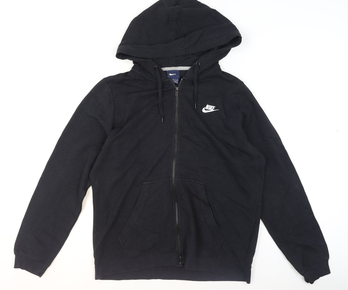 Nike Men's Black Full Zip Hoodie L Regular Fit Fleece Sportswear