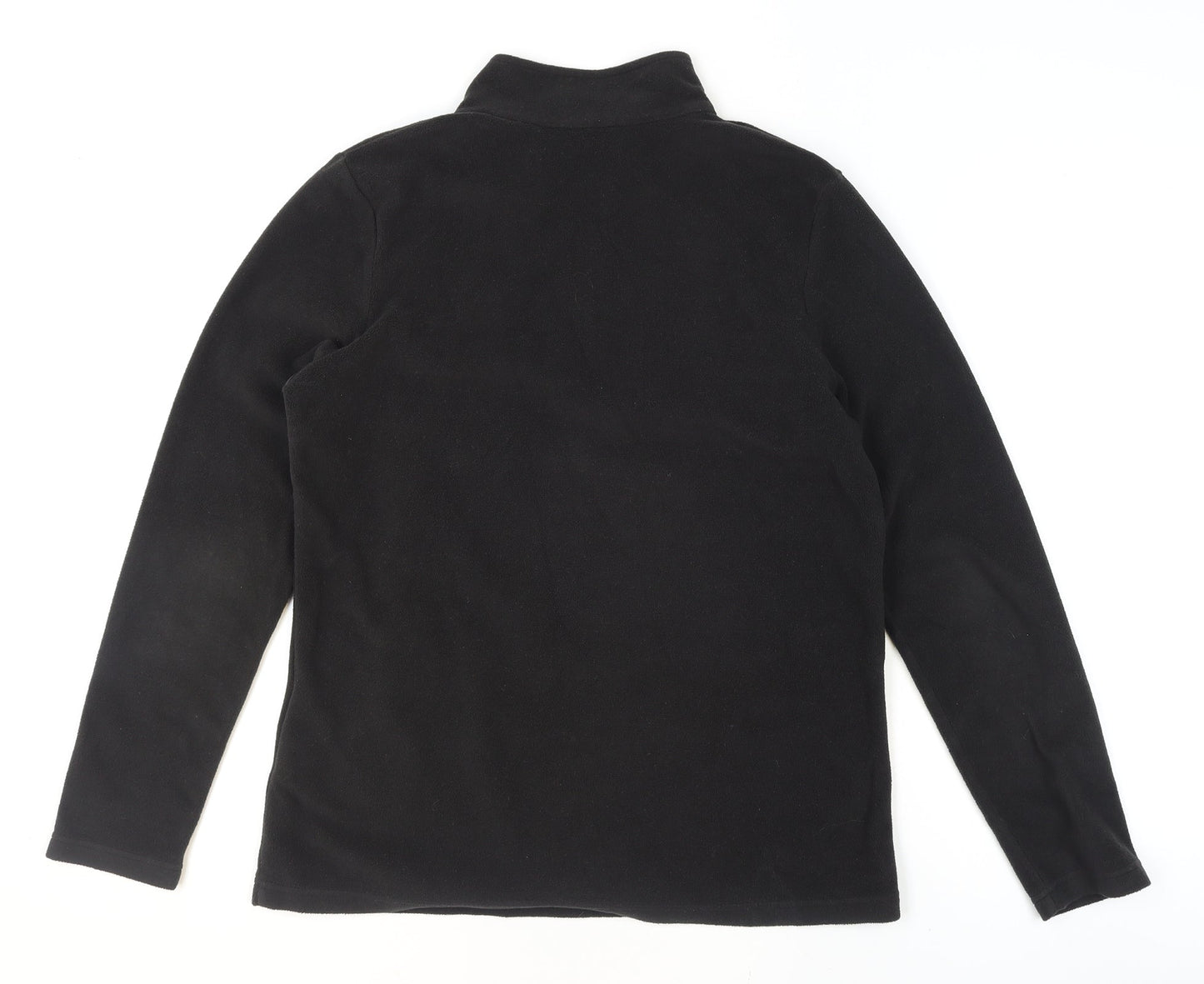 Regatta Great Outdoors Black Fleece 1/2 Zip Pullover UK 14 Womens Sweatshirt