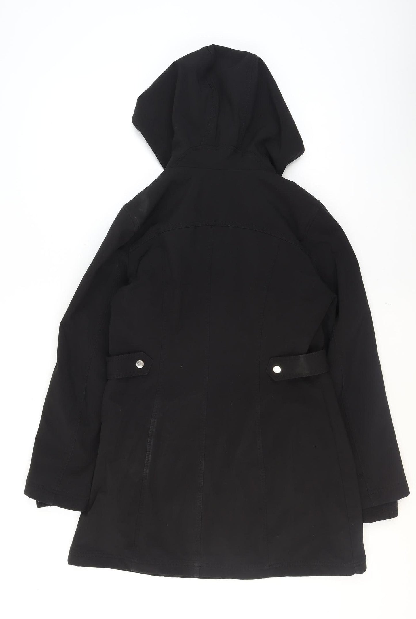 Jessica Simpson Women's Black Hooded Long Parka Coat Size S