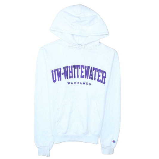 Champion Womens White UW-Whitewater Warhawks Pullover Hoodie XS