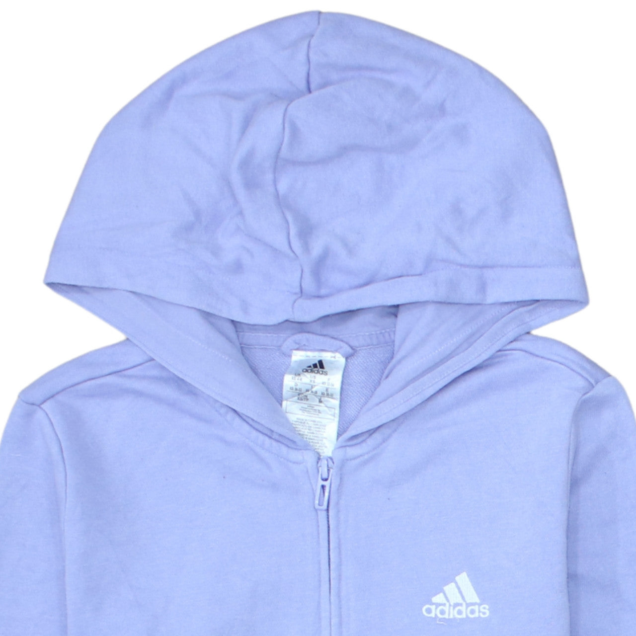 Adidas Womens Lilac Full Zip Hoodie XS 4-6 Cotton Blend Casual