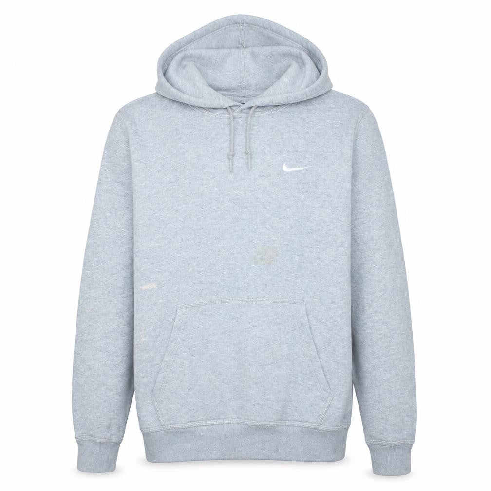 Nike Men's Grey Pullover Hoodie Medium Cotton Blend Sweatshirt