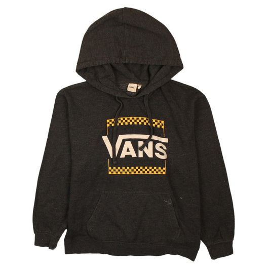 Vans Womens Black Pullover Hoodie Medium - Logo Graphic Casual Sweatshirt