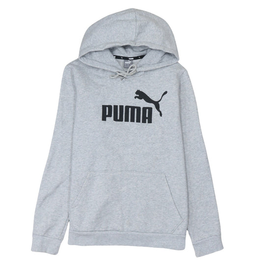 Puma Men's Grey Pullover Hoodie Medium Regular Fit Sportswear