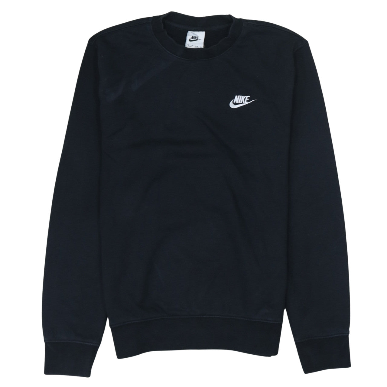 Nike Men's Black XS Crew Neck Logo Pullover Sweatshirt