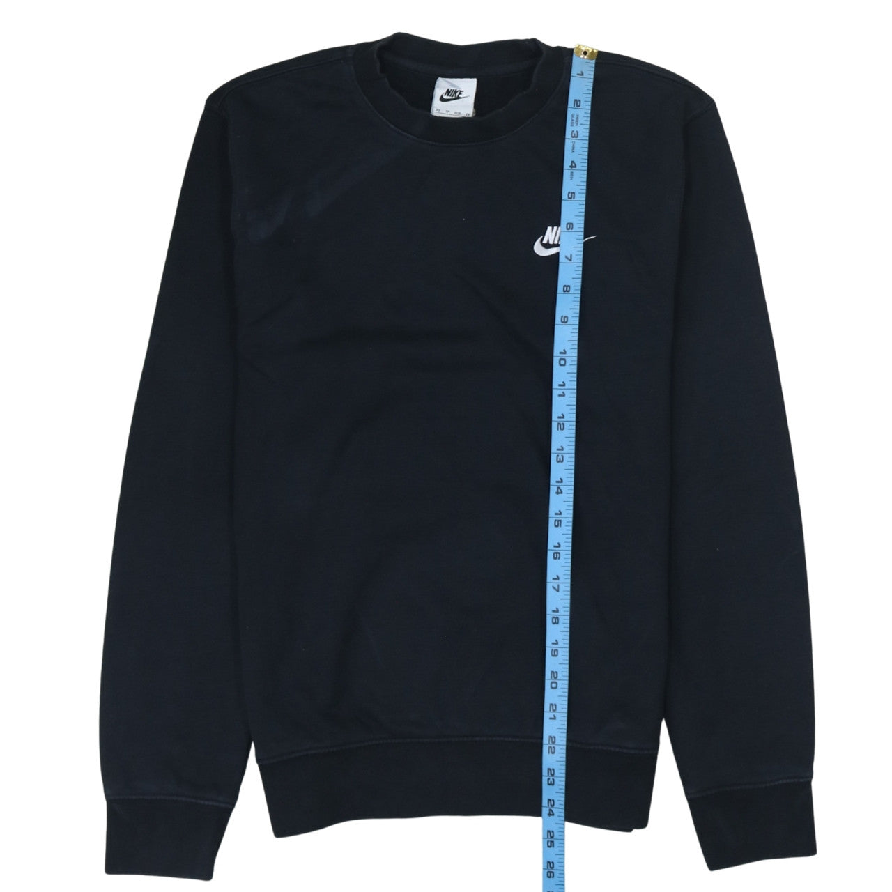 Nike Men's Black XS Crew Neck Logo Pullover Sweatshirt