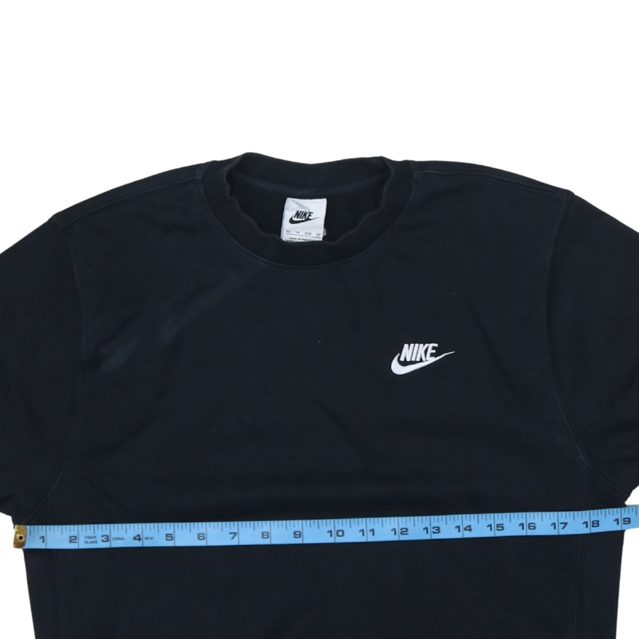 Nike Men's Black XS Crew Neck Logo Pullover Sweatshirt