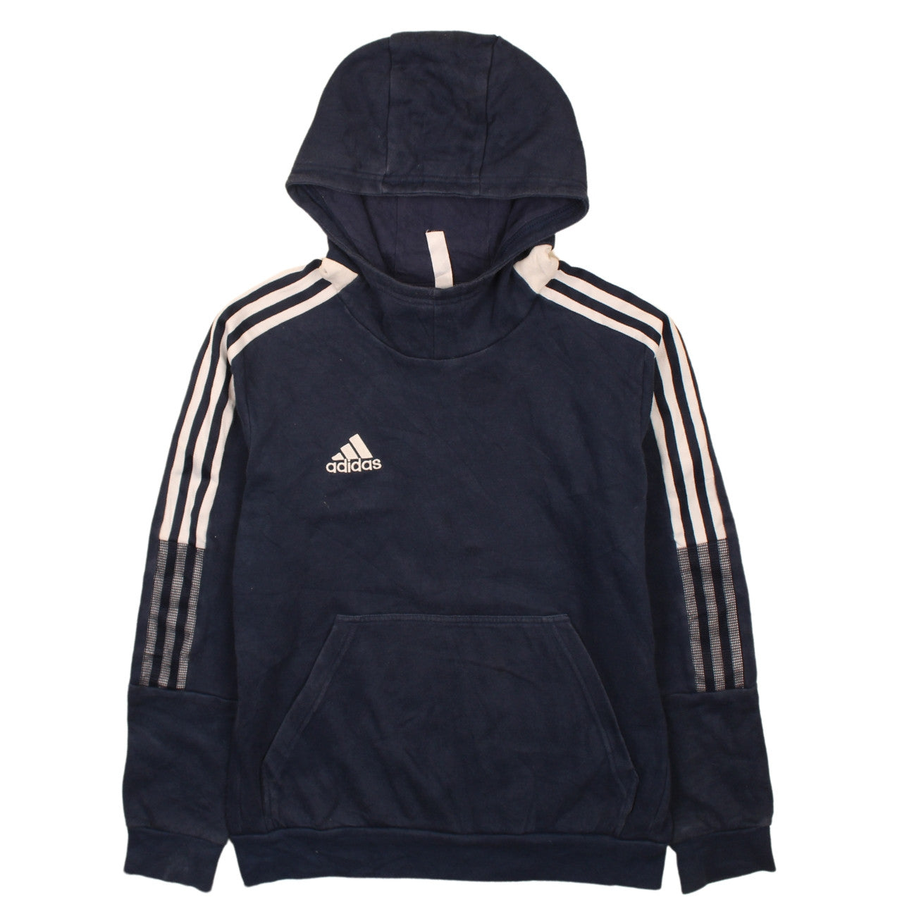 Adidas Boys Navy Blue Pullover Hoodie Sweatshirt Size 13-14 Years