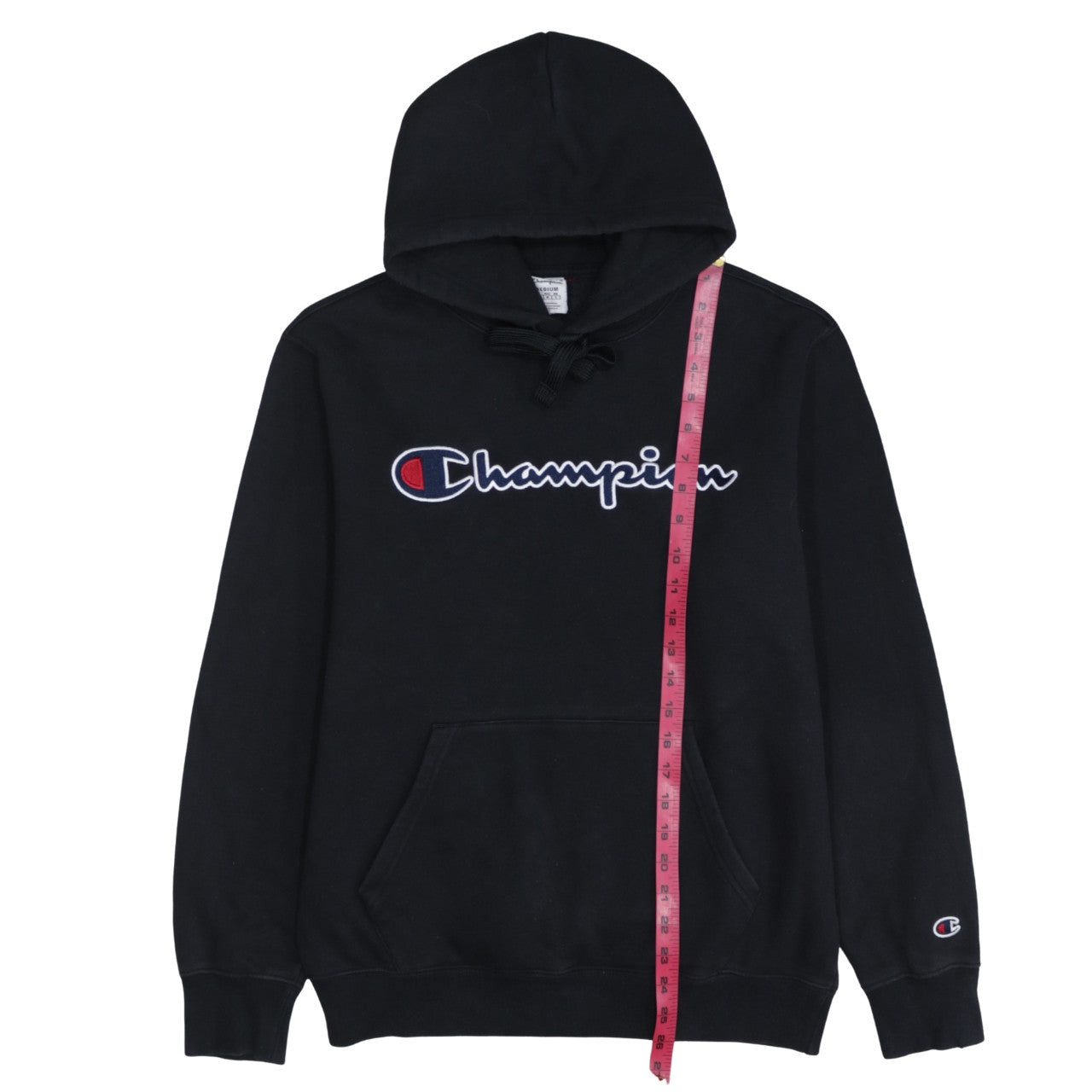 Champion Men's Black Pullover Hoodie Medium Regular Fit with Logo