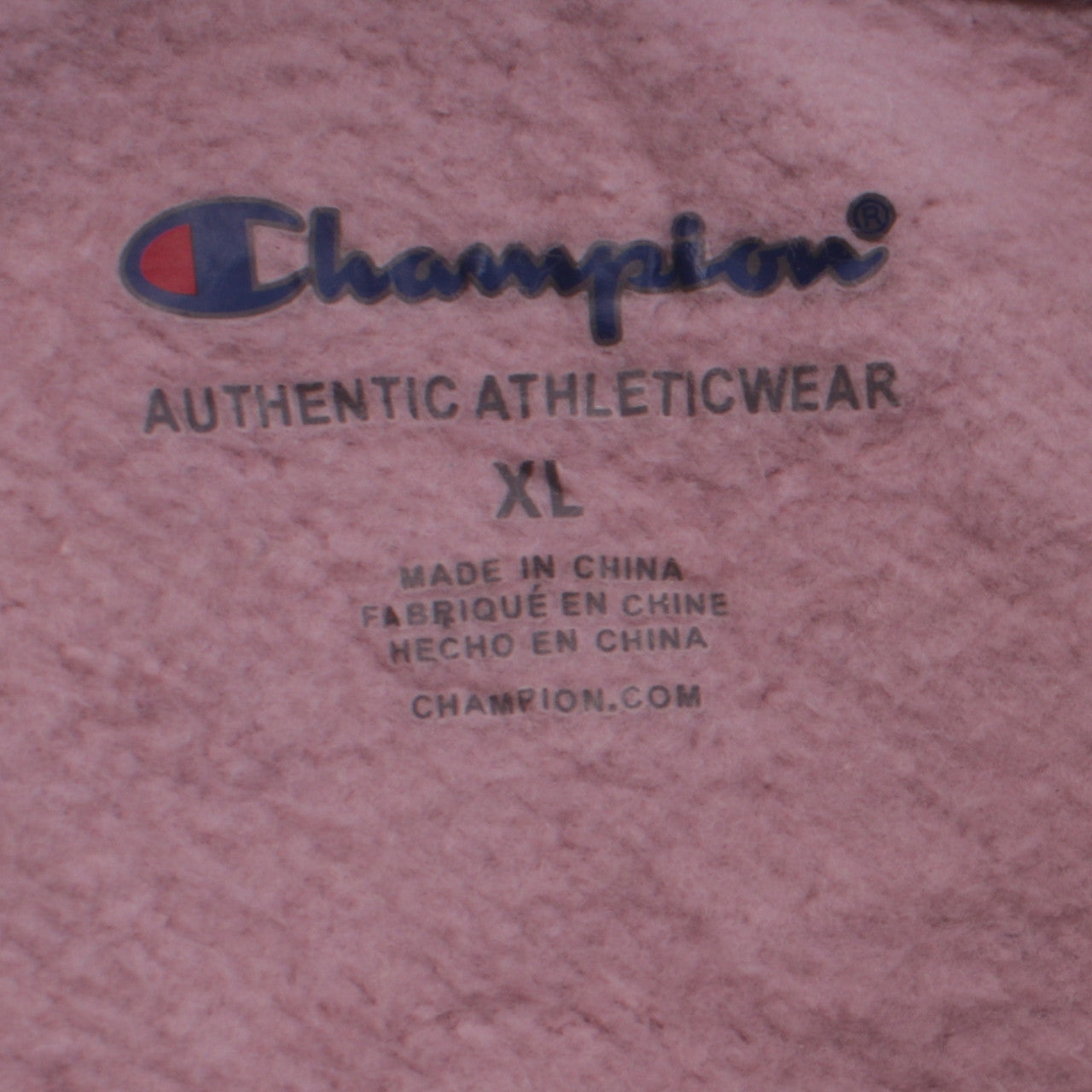 Champion Women Pink Pullover Hoodie XL Embroidered Logo Sweatshirt