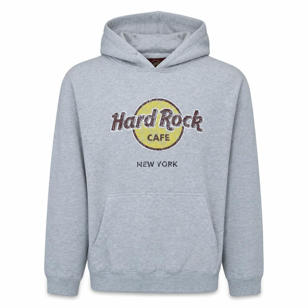 Hard Rock Cafe Women's Grey Pullover Hoodie Large Cotton Blend