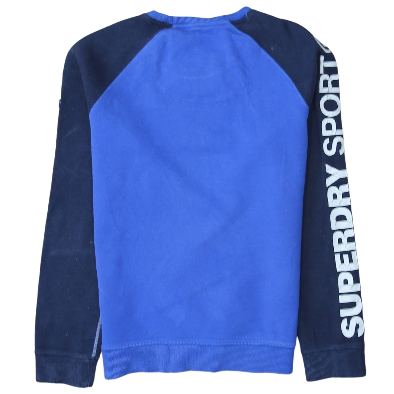 Superdry Men Blue L Crew Neck Pullover Sport Sweatshirt
