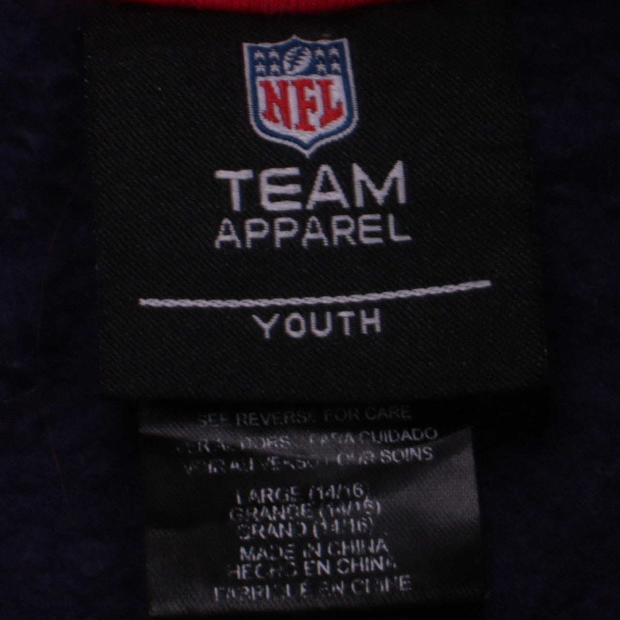 NFL Team Apparel Boys Blue Pullover Hoodie Size 14-16 Years Fleece