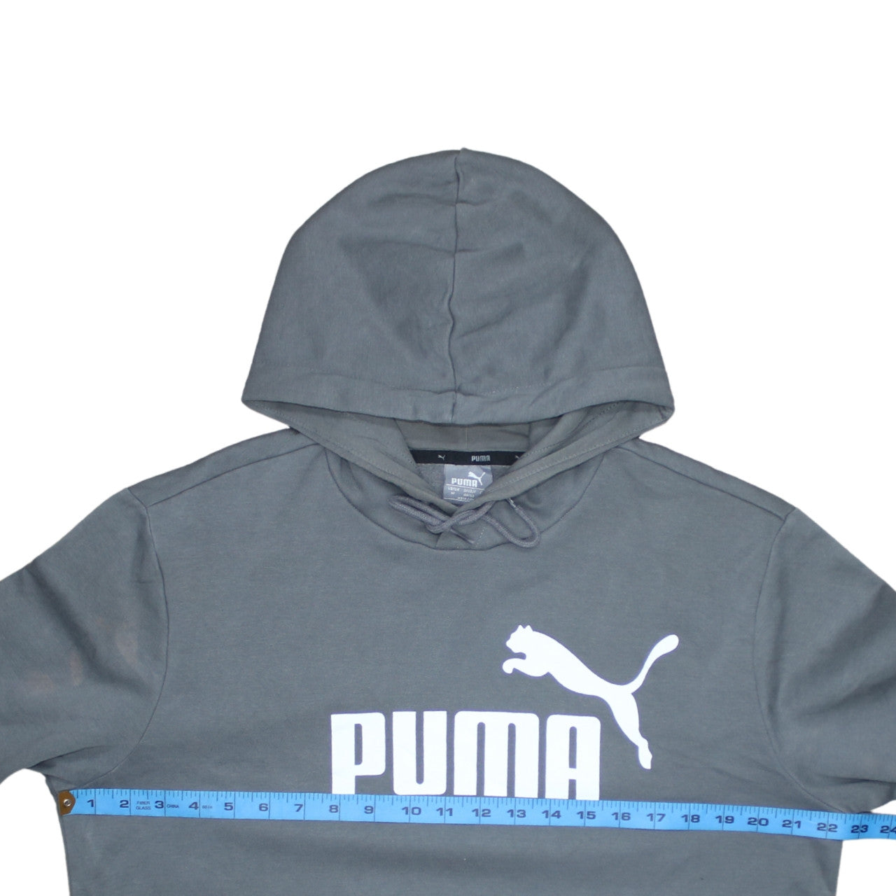 Puma Men's Grey Pullover Hoodie M Regular Fit Sportswear