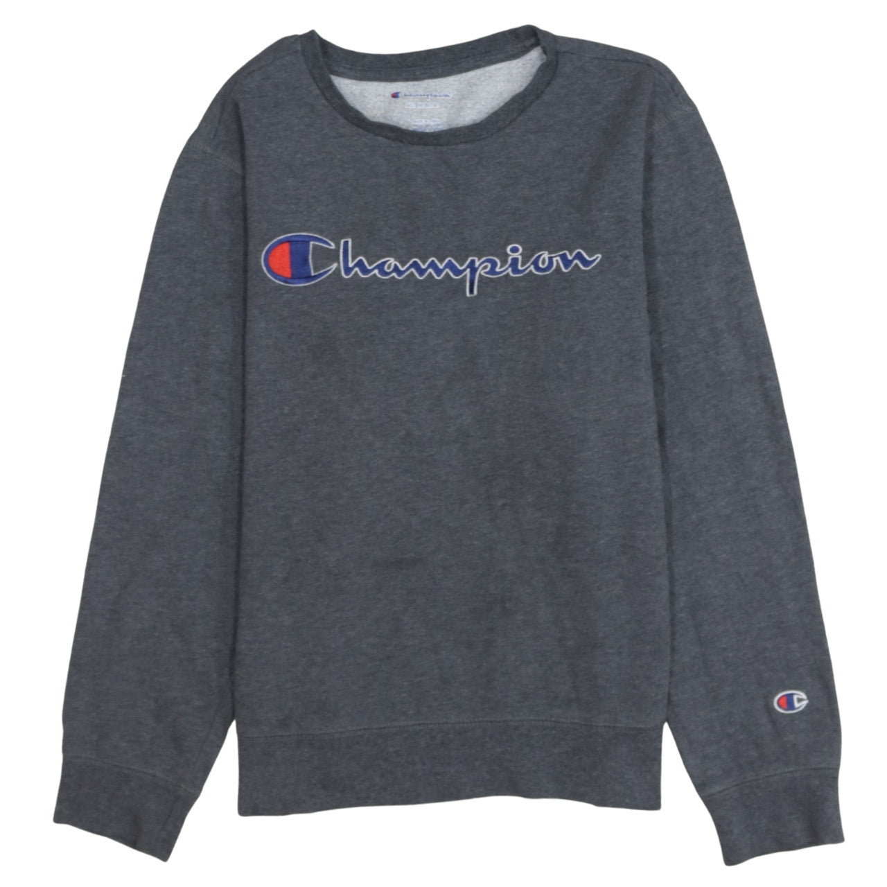 Champion Women's Grey Cotton Blend Pullover Sweatshirt Size L