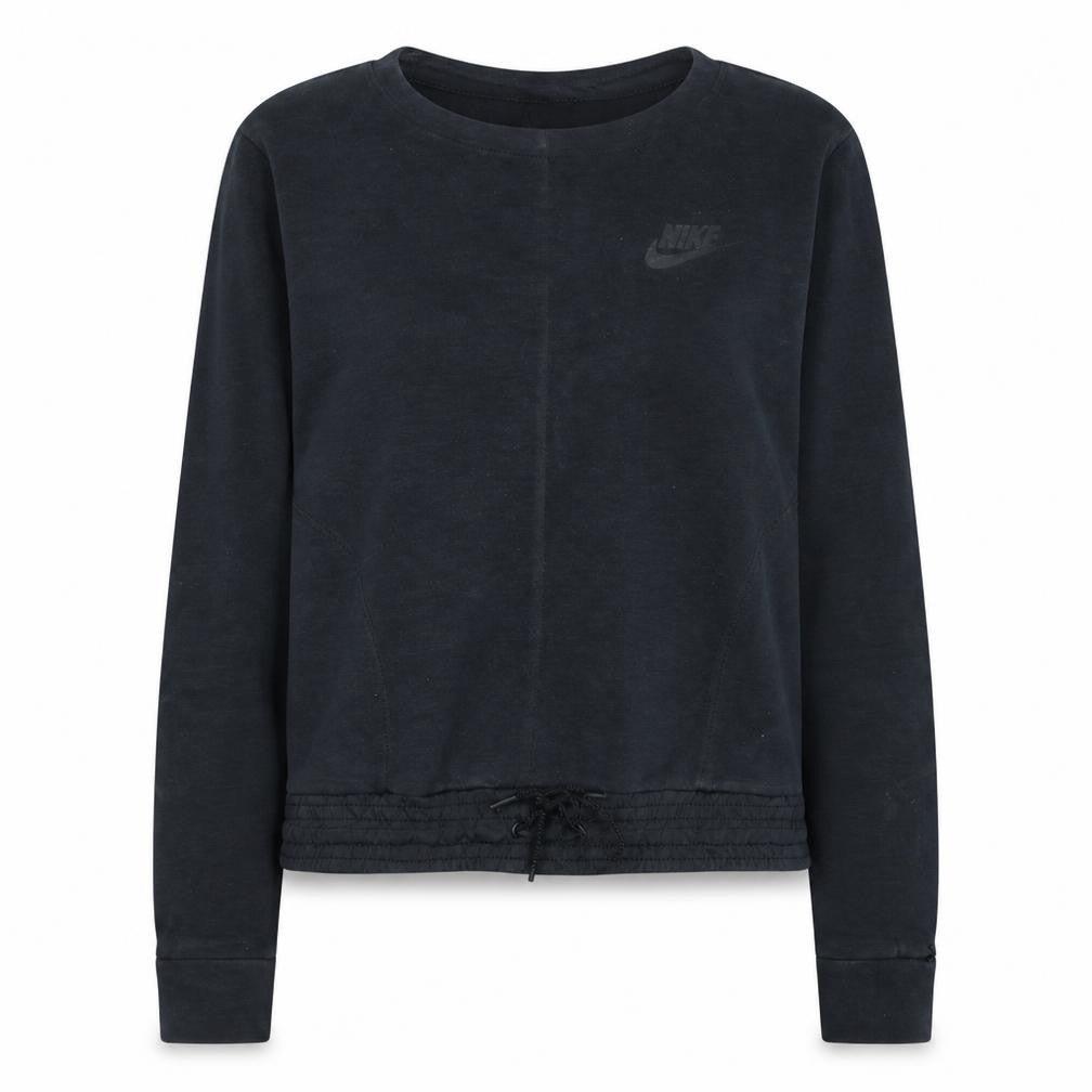 Nike Women Black Medium Pullover Sweatshirt with Drawstring Hem
