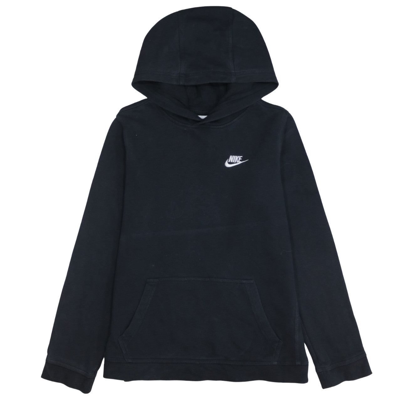 Nike Boys Black Pullover Hoodie XL (158-170cm) Fleece Lined Sweatshirt