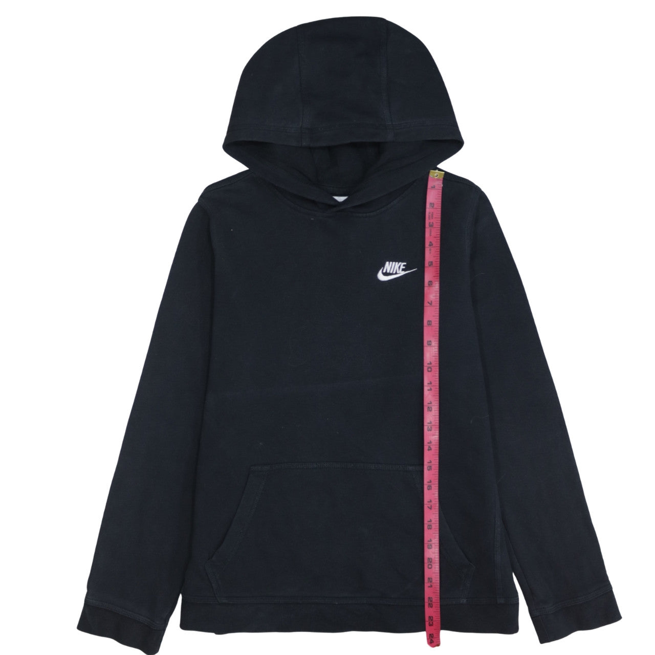 Nike Boys Black Pullover Hoodie XL (158-170cm) Fleece Lined Sweatshirt