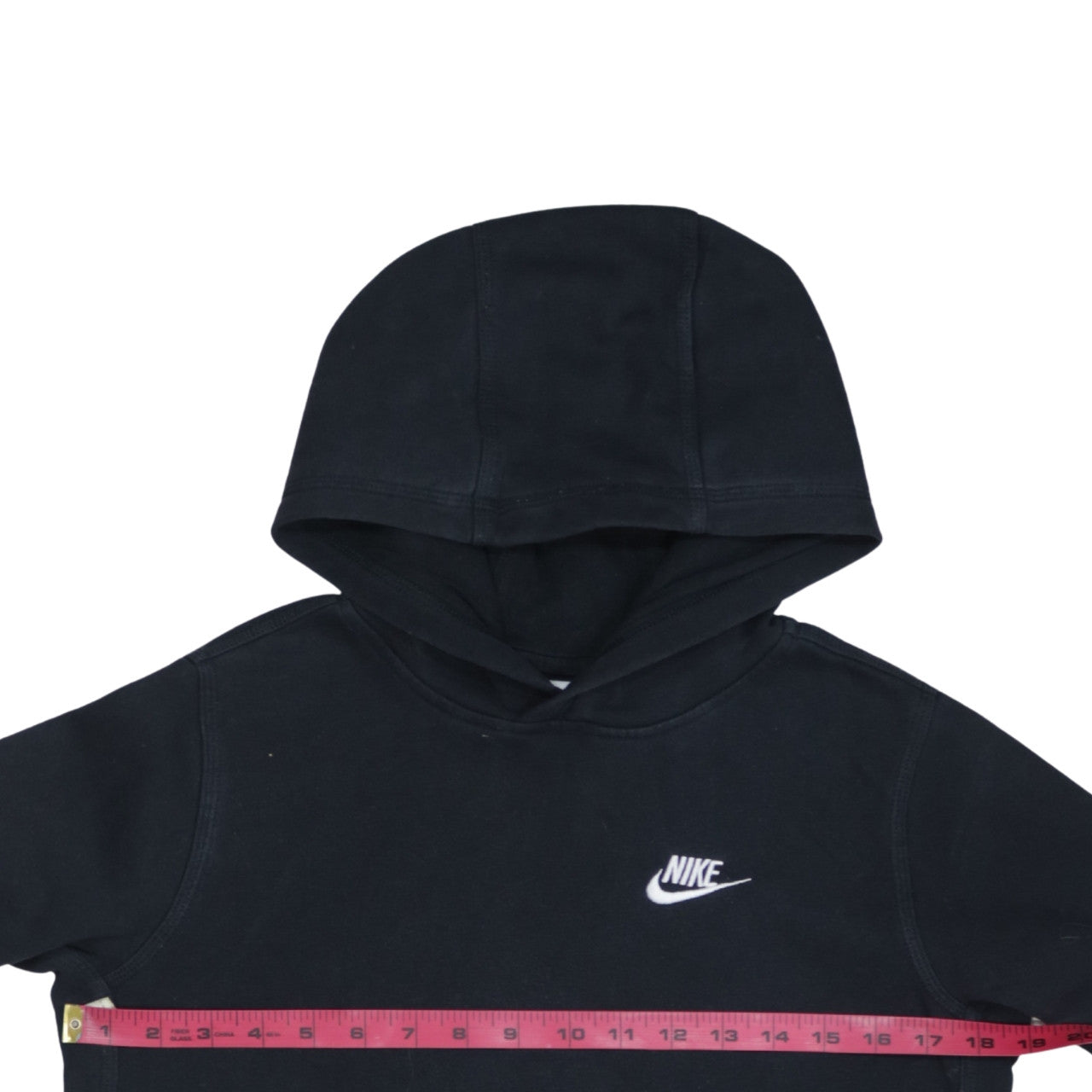 Nike Boys Black Pullover Hoodie XL (158-170cm) Fleece Lined Sweatshirt