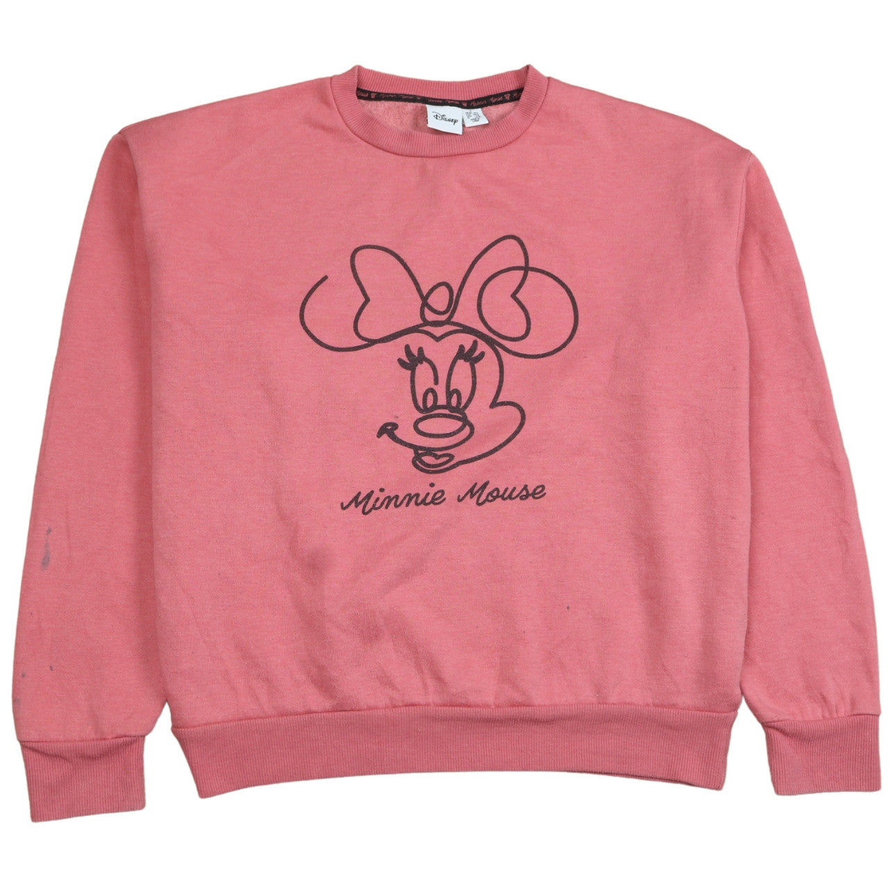 Disney Women’s Pink Minnie Mouse Graphic Crew Neck Sweatshirt Size 12