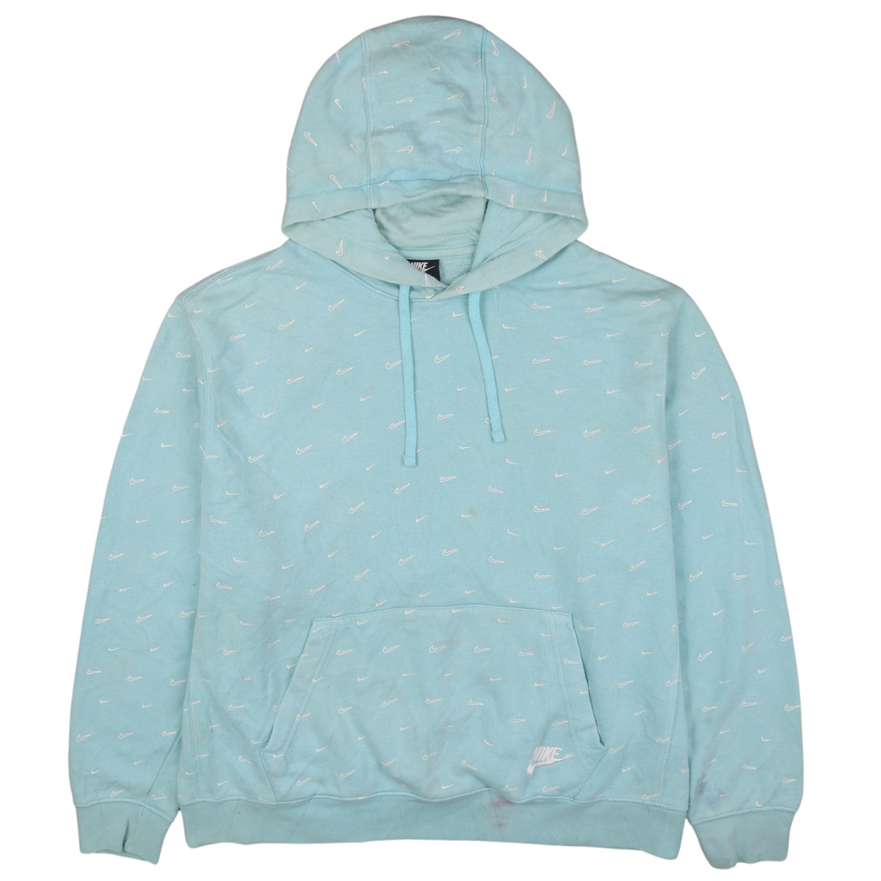Nike Women’s Blue Pullover Hoodie XL Logo Print Casual Sweatshirt