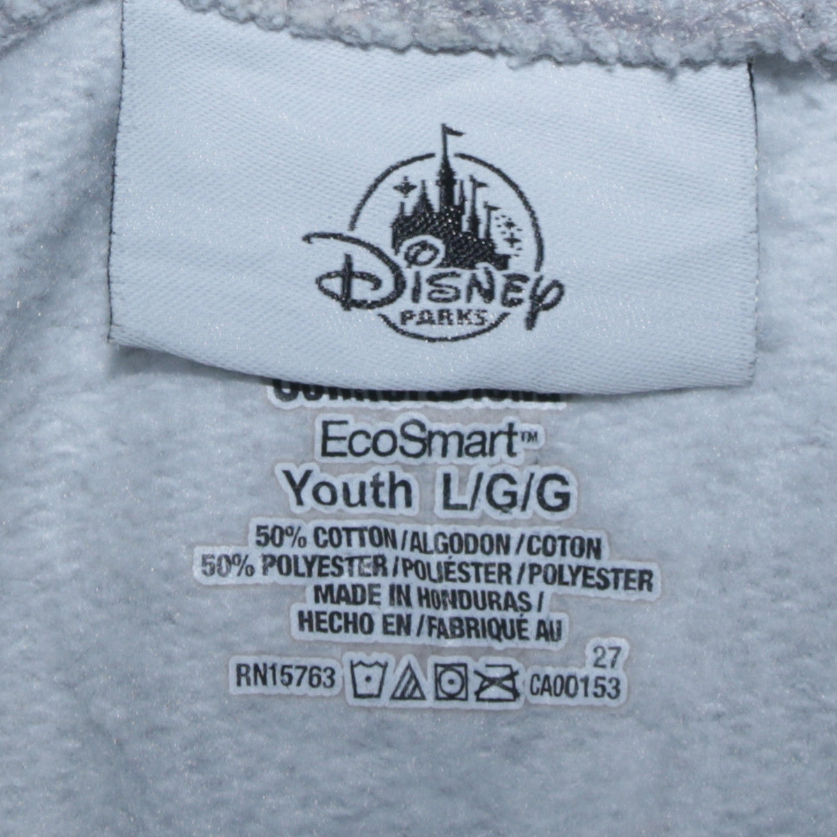 Disney Parks Girls Grey Mickey Mouse Pullover Hoodie Youth Large Cotton Blend