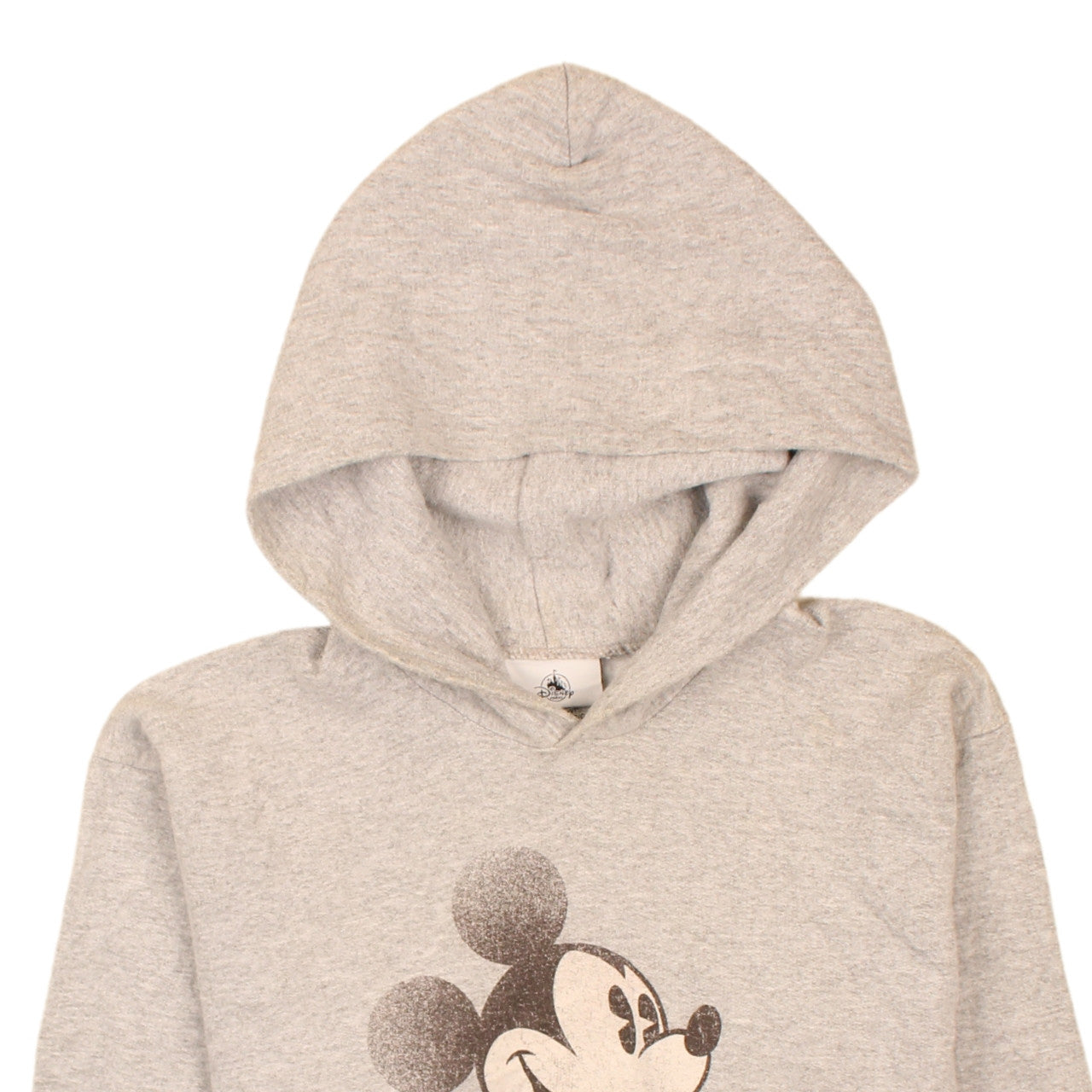 Disney Parks Girls Grey Mickey Mouse Pullover Hoodie Youth Large Cotton Blend