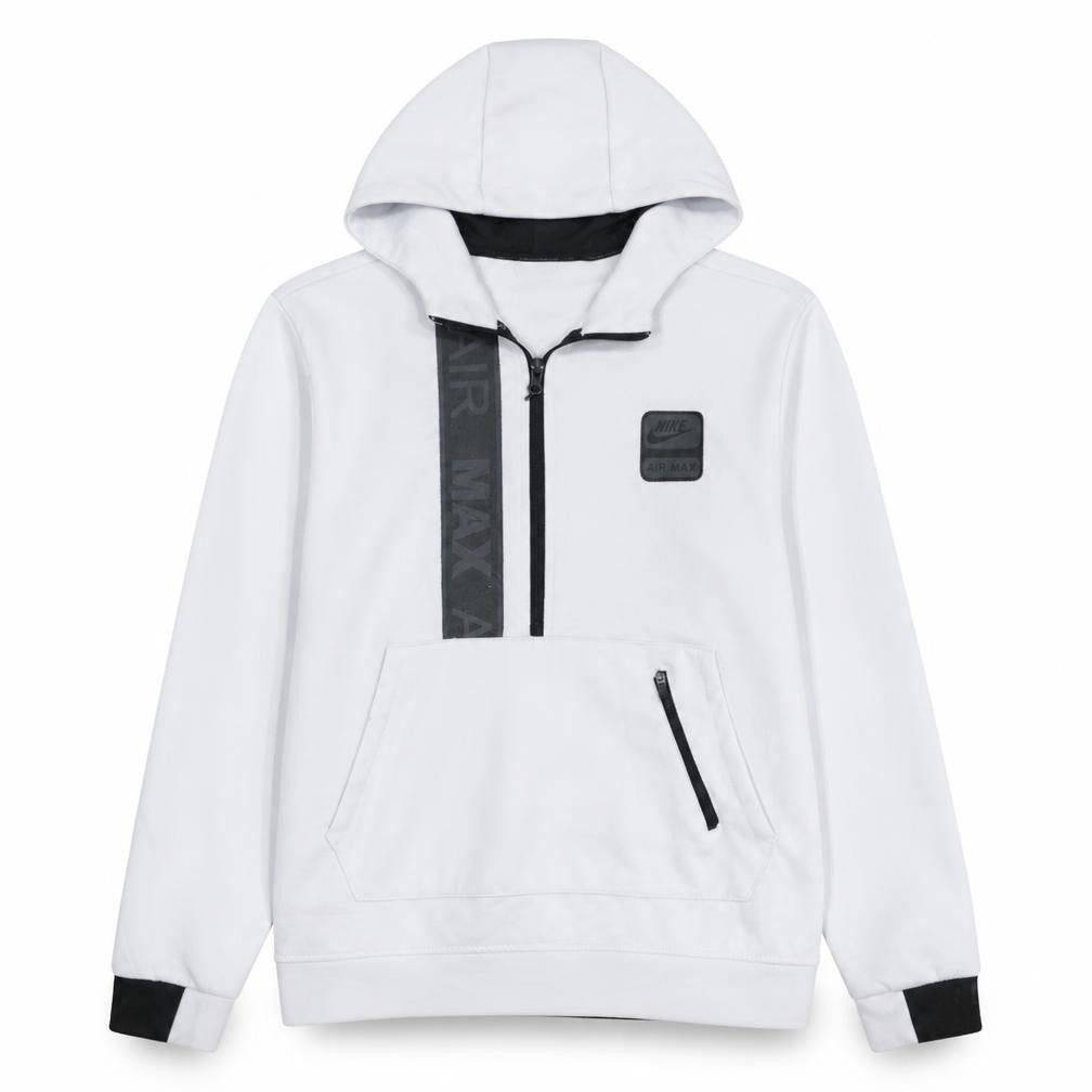 Nike Men White Air Max Hoodie M Pullover 1/4 Zip Sportswear
