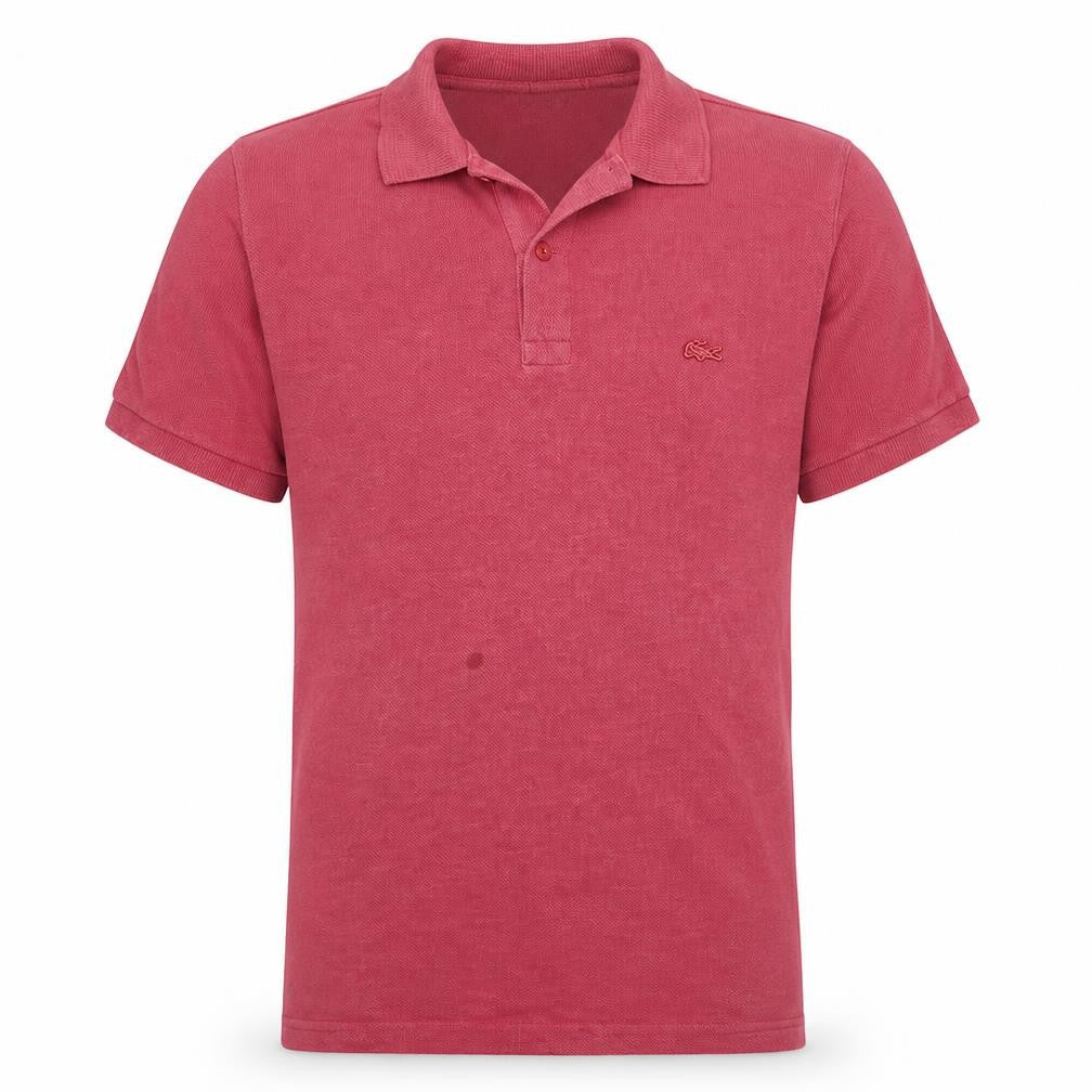 Lacoste Men's Red Slim Fit Cotton Short Sleeve Polo Shirt S