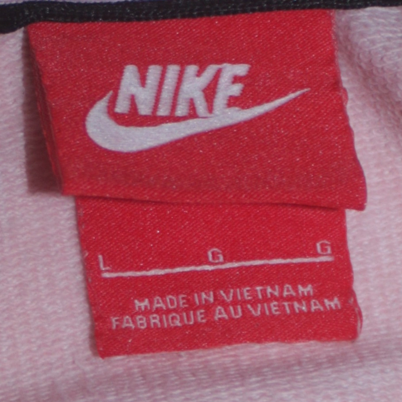 Nike Womens Pink Logo Pullover Sweatshirt Size L Cotton Crew Neck