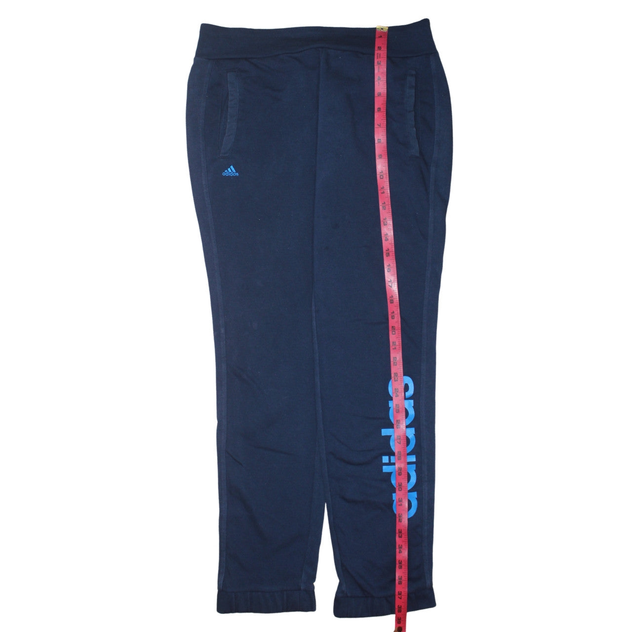 Adidas Women's Blue Track Pants S Regular Fit Sports Joggers