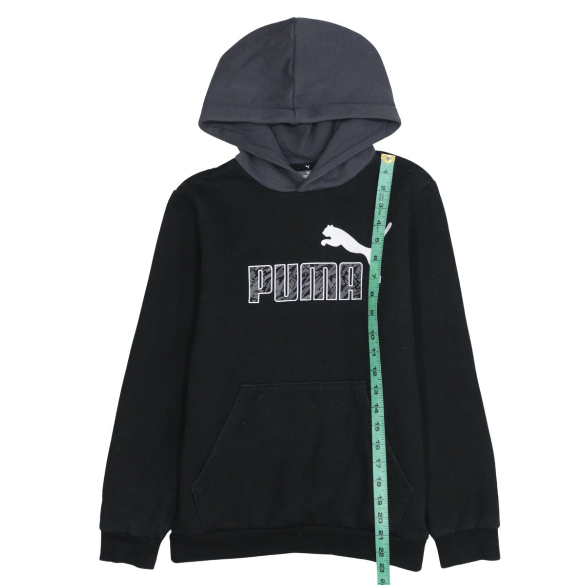 Puma Boys Black Hoodie 13-14 Years Pullover Fleece Sweatshirt