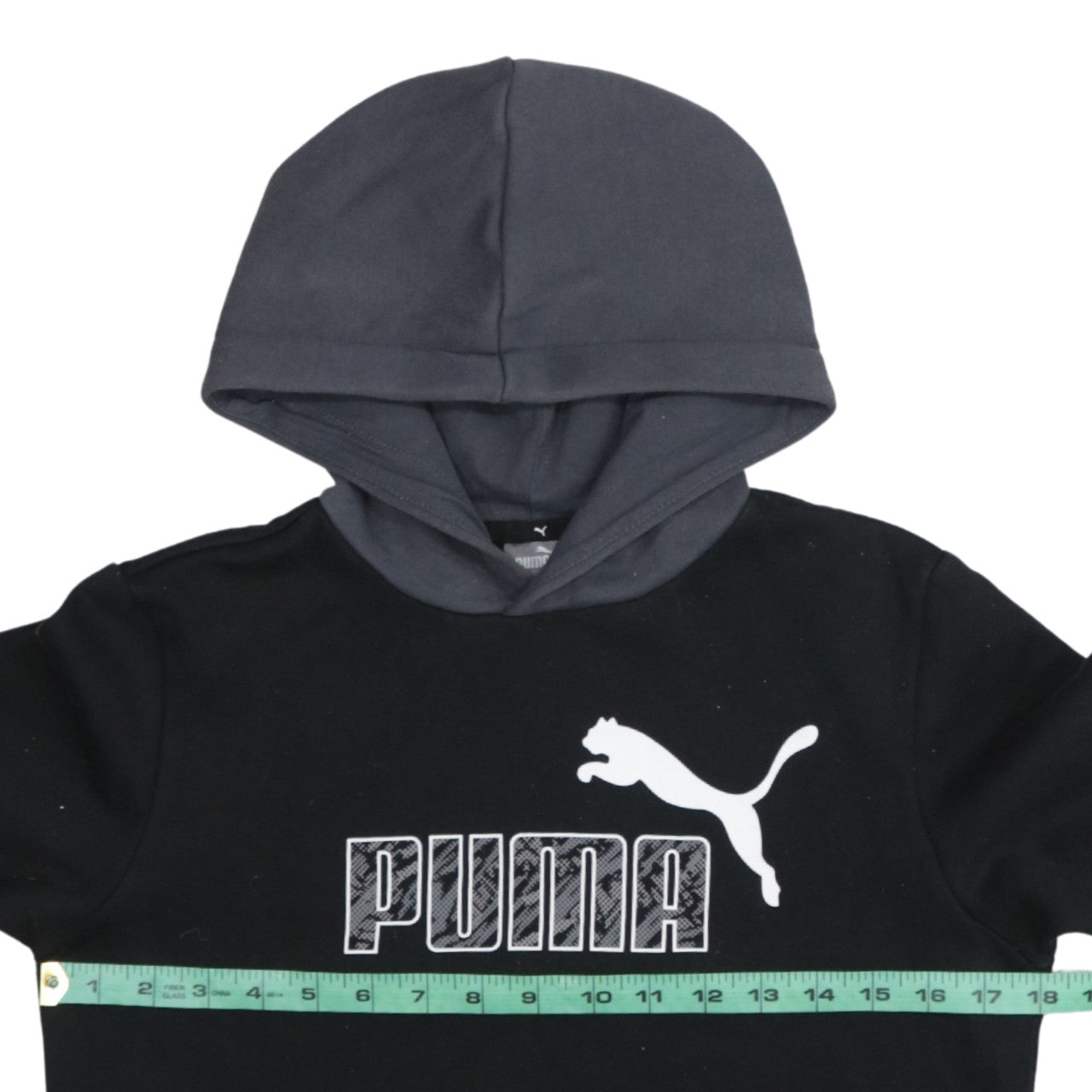 Puma Boys Black Hoodie 13-14 Years Pullover Fleece Sweatshirt