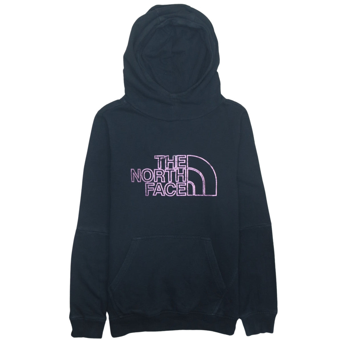 The North Face Boys Black Pullover Hoodie L Embroidered Logo Sweatshirt