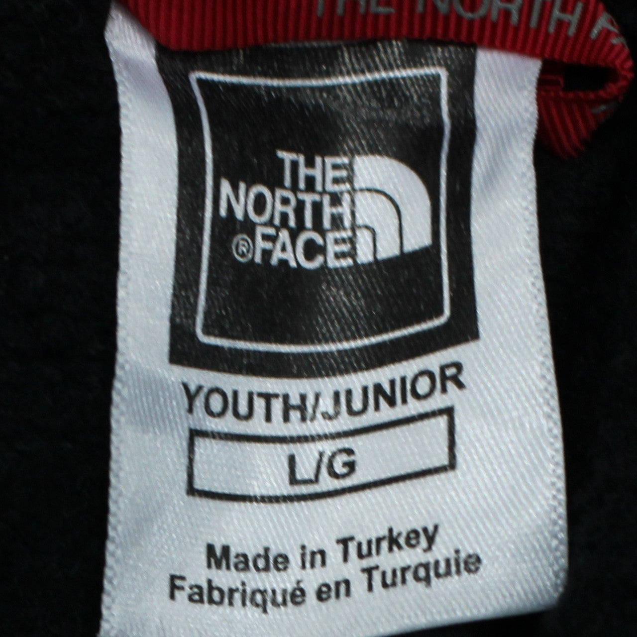 The North Face Boys Black Pullover Hoodie L Embroidered Logo Sweatshirt