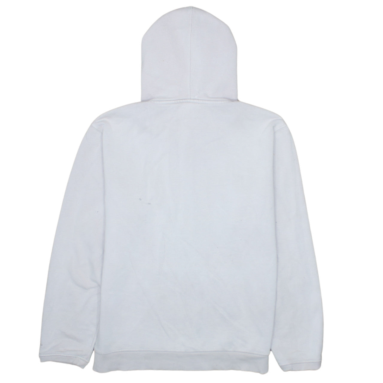 Dickies Men White Pullover Hoodie Large Fleece Logo Sweatshirt