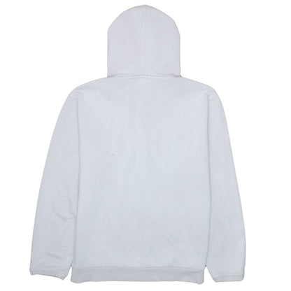 Dickies Men White Pullover Hoodie Large Fleece Logo Sweatshirt