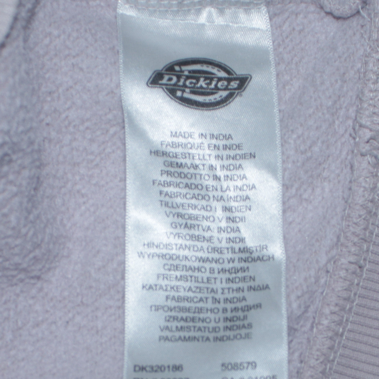 Dickies Men White Pullover Hoodie Large Fleece Logo Sweatshirt